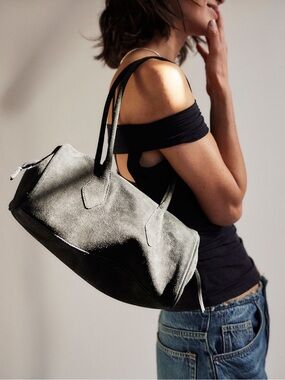NWT Taupe Free People Sierra Suede Shoulder Bag